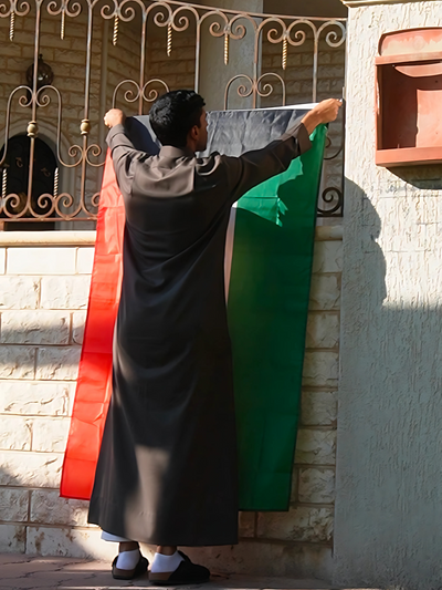 علم مع مغناطيس تثبيت