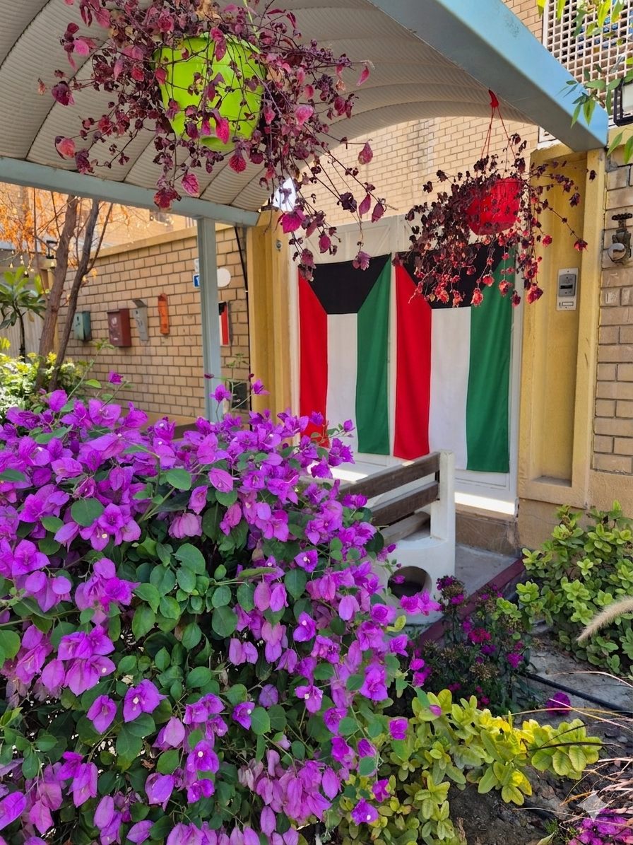 علم مع مغناطيس تثبيت